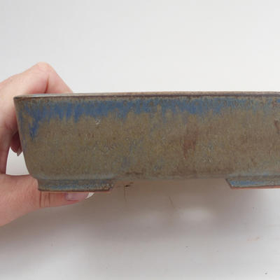 Keramik Bonsaischale 15 x 12 x 4,5 cm, Farbe blau - 2