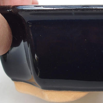 Bonsaischale aus Keramik H 03 - 16,5 x 11,5 x 5 cm, schwarz glänzend - 2