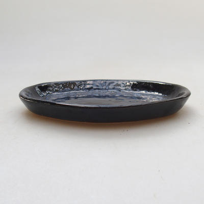 Bonsai-Wassertablett H 05 - 10 x 7,5 x 1 cm, schwarz glänzend - 2
