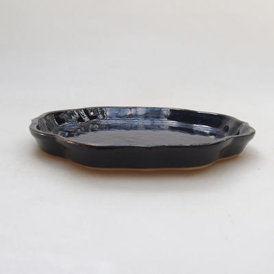 Bonsai Wasserschale H 06 - 13,5 x 13,5 x 1,5 cm, schwarz glänzend - 2