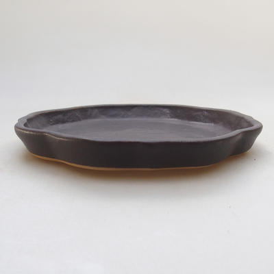 Bonsai Wasserschale H 06 - 13,5 x 13,5 x 1,5 cm, schwarz matt - 2