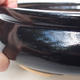 Keramische Bonsai-Schale H 21 - 23 x 23 x 7 cm, schwarz glänzend - 2/3