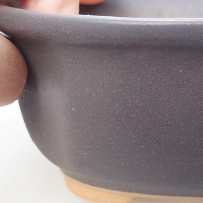 Bonsaischale aus Keramik H 31 - 14,5 x 12,5 x 6 cm, schwarz matt - 2