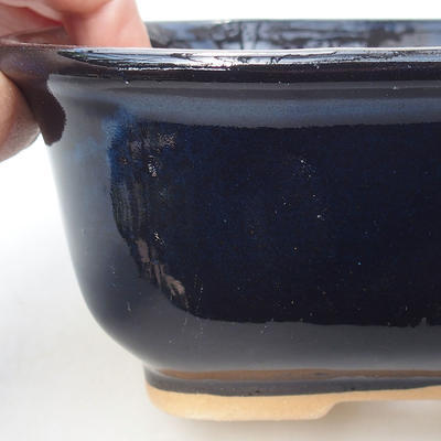 Bonsaischale aus Keramik H 36 - 17 x 15 x 8 cm, schwarz glänzend - 2