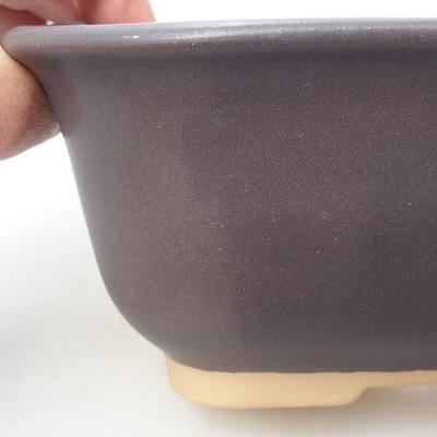 Bonsaischale aus Keramik H 36 - 17 x 15 x 8 cm, schwarz matt - 2