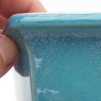 Bonsaischale aus Keramik 11 x 13 x 8 cm, Farbe blau - 2