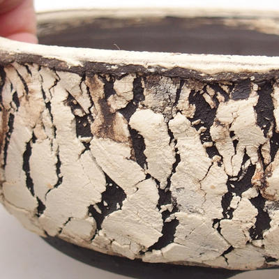 Keramik Bonsai Schüssel 16 x 16 x 6 cm, Farbe rissig - 2