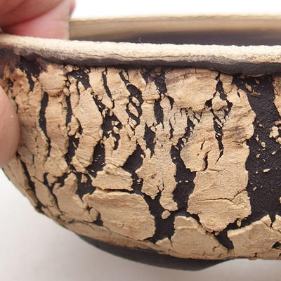 Keramik Bonsai Schüssel 16 x 16 x 6 cm, Farbe rissig - 2
