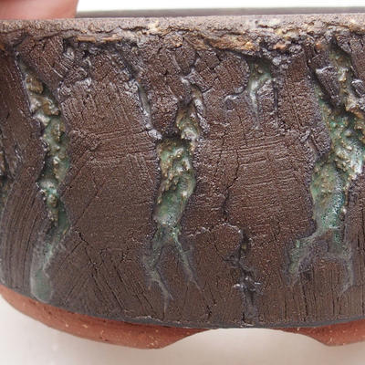 Keramik Bonsai Schüssel 15 x 15 x 6 cm, Farbe rissig - 2