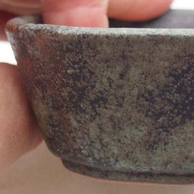 Keramische Bonsai-Schale 12 x 9 x 2,5 cm, graue Farbe - 2