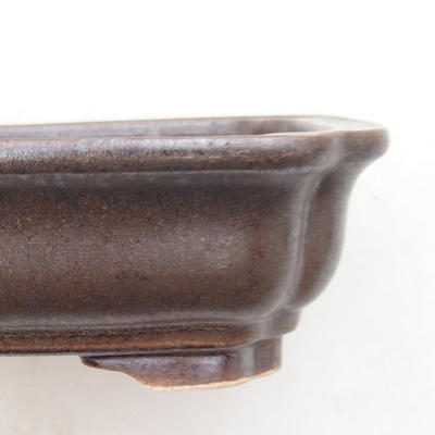 Keramik Bonsai Schüssel 14 x 11 x 4 cm, Farbe braun - 2