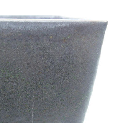 Bonsaischale aus Keramik 12 x 12 x 9 cm, Farbe schwarz - 2