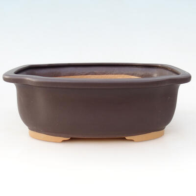 Bonsai-Untertasse aus Keramik H 55 - 29 x 24 x 2 cm, schwarz matt - 2