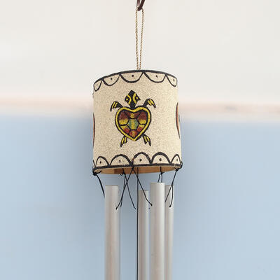 Carillon-Zylinderschildkröte aus Metall 110 cm - 2