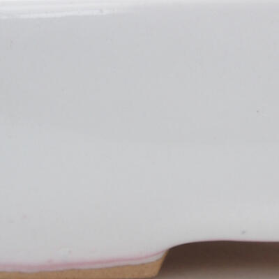 Keramik-Bonsaischale 12 x 10 x 4 cm, Farbe weiß - 2