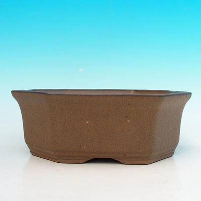 Keramik Bonsai Schüssel H 14 - 17,5 x 17,5 x 6,5 cm, braun - 2