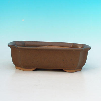 Bonsaischale aus Keramik H 03 - 16,5 x 11,5 x 5 cm, braun - 16,5 x 11,5 x 5 cm - 2
