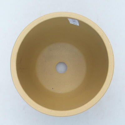 Bonsaischale aus Keramik 11,5 x 11,5 x 12,5 cm, Farbe Ocker - 3