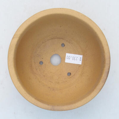 Bonsaischale aus Keramik 11 x 11 x 6,5 cm, Farbe Ocker - 3