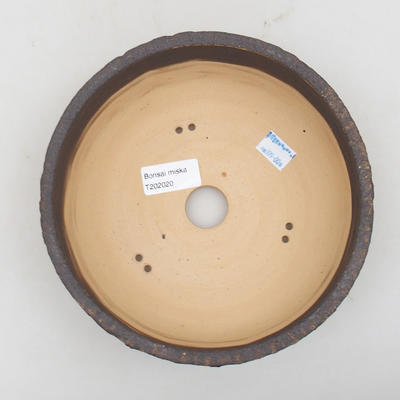 Keramische Bonsai-Schale 19 x 19 x 7 cm, Farbe rissig - 3
