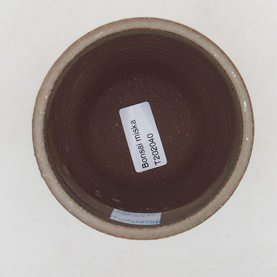 Keramische Bonsai-Schale 9,5 x 9,5 x 9 cm, Farbe grün - 3