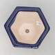 Bonsaischale aus Keramik 13 x 12 x 11,5 cm, Farbe blau - 3/3