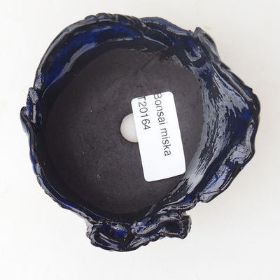 Keramikschale 7,5 x 7,5 x 6 cm, Farbe blau - 3