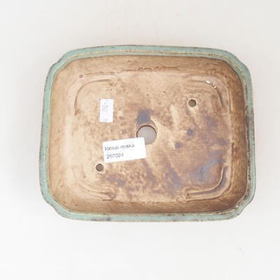 Keramische Bonsai-Schale 17,5 x 14,5 x 5 cm, Farbe grün - 3