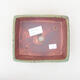 Keramische Bonsai-Schale 14,5 x 11,5 x 4,5 cm, Farbe grün - 3/3