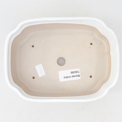 Keramische Bonsai-Schale 18 x 13,5 x 5 cm, Farbe weiß - 3