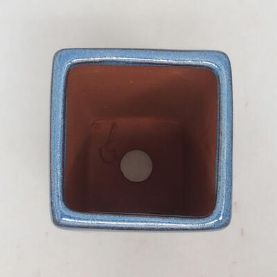 Bonsaischale aus Keramik 7 x 7 x 15 cm, Farbe blau - 3