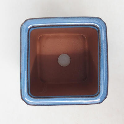 Bonsaischale aus Keramik 8,5 x 8,5 x 13 cm, Farbe Blau - 3