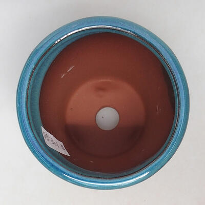 Bonsaischale aus Keramik 9 x 9 x 9,5 cm, Farbe blau - 3