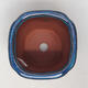 Bonsaischale aus Keramik 8,5 x 8,5 x 9,5 cm, Farbe Blau - 3/3
