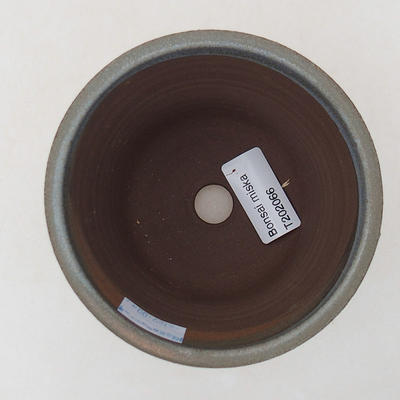Keramische Bonsai-Schale 10 x 10 x 11 cm, Farbe grau - 3