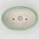 Keramik-Bonsaischale 9 x 6,5 x 3 cm, Farbe grün - 3/3