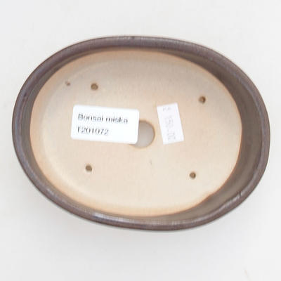 Bonsai-Keramikschale 13 x 10 x 3,5 cm, Metallfarbe - 3