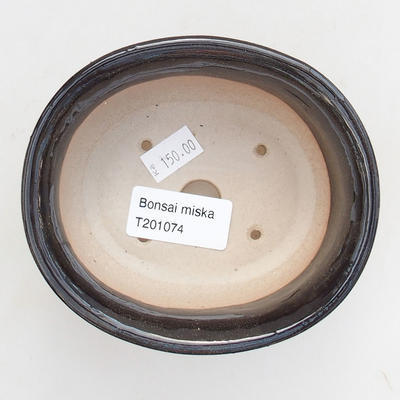 Keramische Bonsai-Schale 11,5 x 10 x 5 cm, Farbe grün - 3