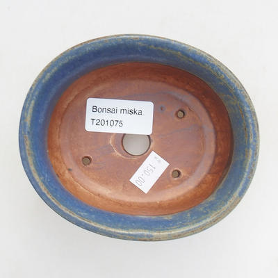 Keramische Bonsai-Schale 11,5 x 10 x 5 cm, Farbe blau - 3