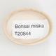 Mini Bonsai Schüssel 4,5 x 3,5 x 1 cm, beige Farbe - 3/3