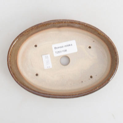 Keramische Bonsai-Schale 16 x 11 x 4 cm, Farbe braun - 3