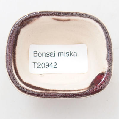 Mini Bonsai Schüssel 5,5 x 4,5 x 3 cm, Farbe rot - 3