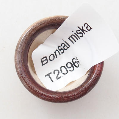 Mini Bonsai Schüssel 2,5 x 2,5 x 1,5 cm, Farbe rot - 3