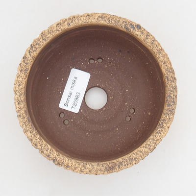 Keramik Bonsai Schüssel 13 x 13 x 5,5 cm, Farbe rissig - 3