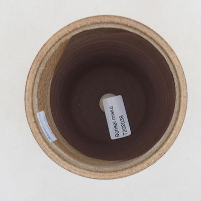Keramische Bonsai-Schale 10,5 x 10,5 x 13,5 cm, beige Farbe - 3