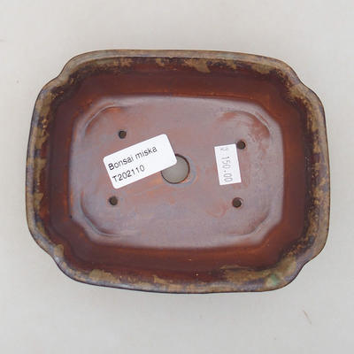 Keramik Bonsai Schüssel 15 x 12 x 4 cm, Farbe braun - 3