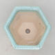 Bonsaischale aus Keramik 13 x 12 x 11,5 cm, Farbe blau - 3/3