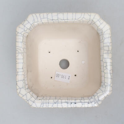 Bonsaischale aus Keramik 10,5 x 10,5 x 7 cm, Farbe Raku - 3