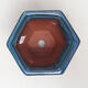 Bonsaischale aus Keramik 10 x 9 x 9 cm, Farbe blau - 3/3