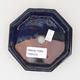 Keramische Bonsai-Schale 11 x 11 x 2 cm, Farbe blau - 3/4